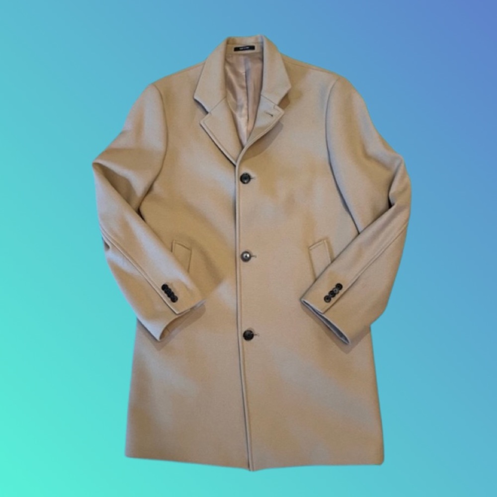 Men's Beige Overcoat